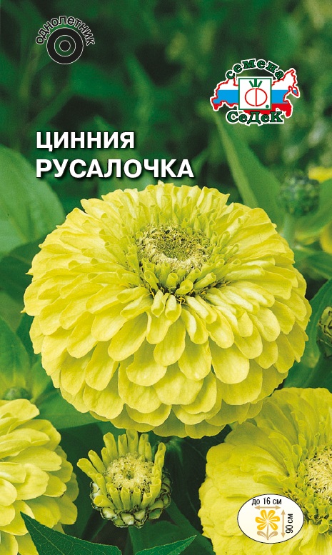 Семена цветов - Цинния Русалочка 0,5 г - 2 пакета