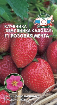 Семена - Земляника Розовая Мечта F1 0,01 г - 2 пакета